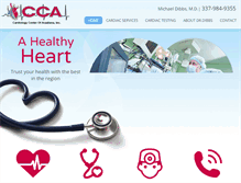 Tablet Screenshot of cardiologycenterofacadiana.com